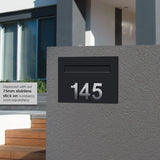 Stick on Bold Numbers – 75mm Stainless Steel