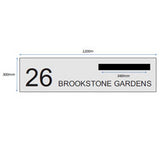 Letterbox Plate 1200 x 300 Face Plate diagram-Aussie Clotheslines & Letterboxes