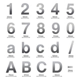 Stainless Steel Adhesive House Numbers – 75mm