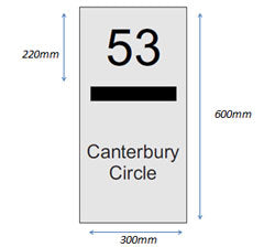 Letterbox Plate 300 x 600-Aussie Clotheslines & Letterboxes